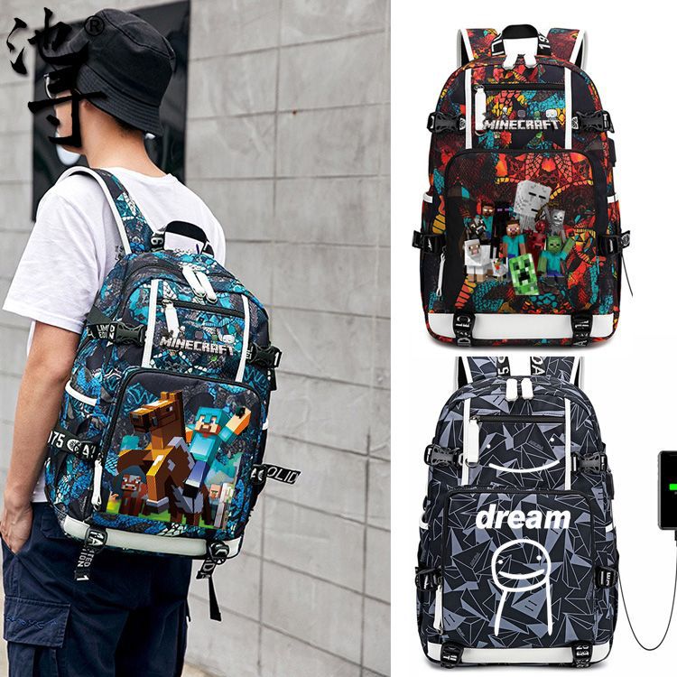 Men's Large Capacity Junior High My World Backpacks