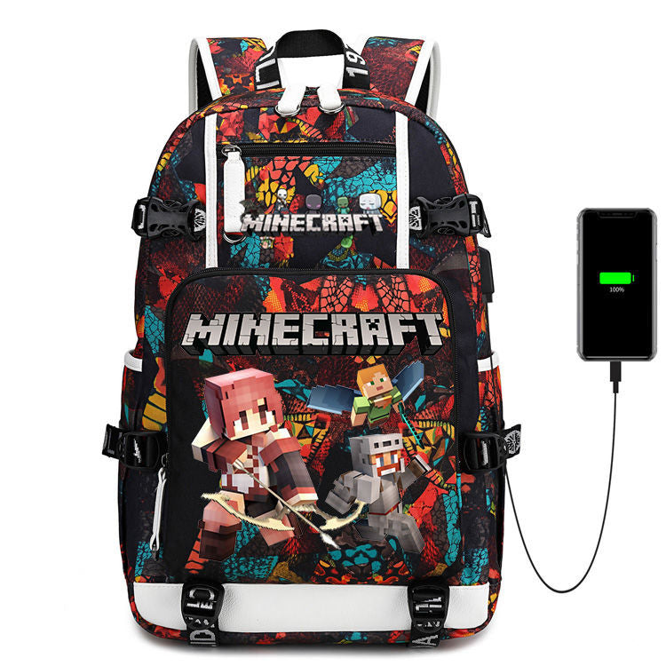 Men's Large Capacity Junior High My World Backpacks