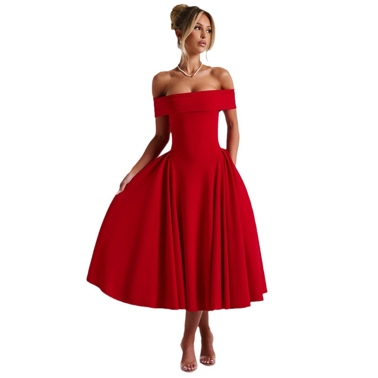 Women's Summer Fashion Sexy Backless Elegant Pure Dresses
