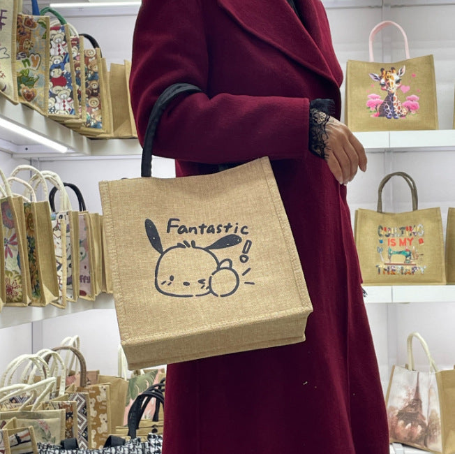 Large Capacity Versatile Summer Linen Fashion Tote Bags