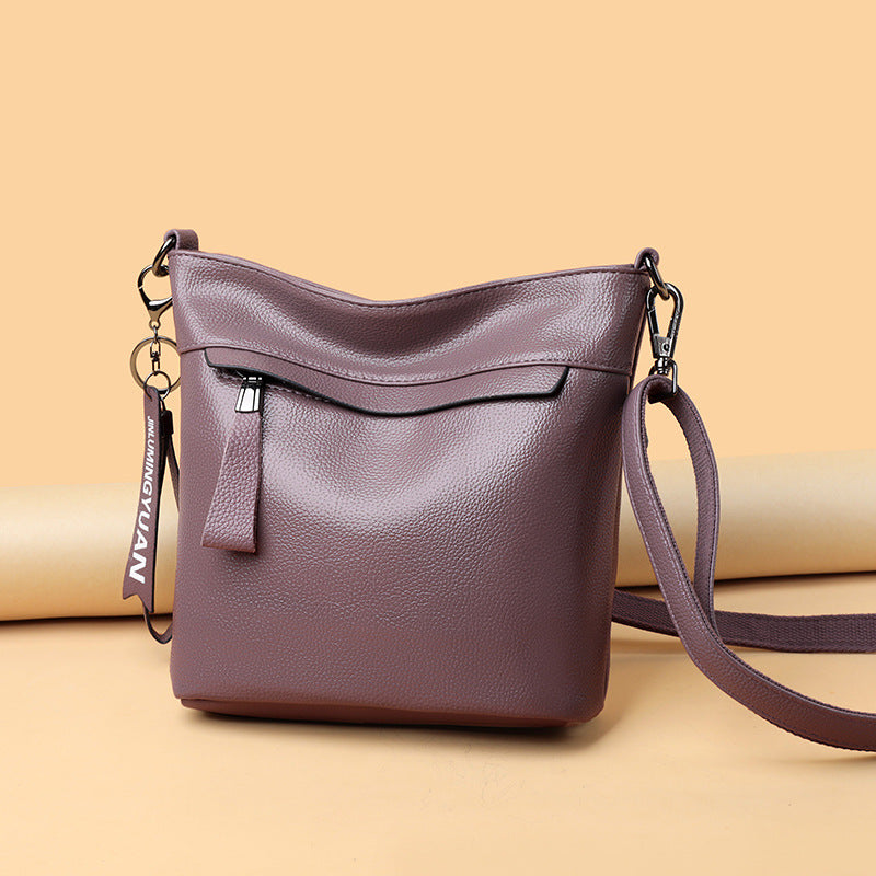 Women's Fashionable Korean Style Soft Leather Large Capacity Crossbody Bags