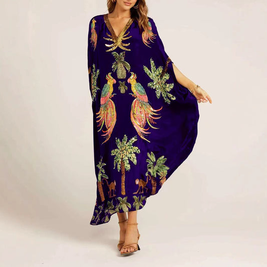 Women's Spring Print Loose Fashion Dress Dresses