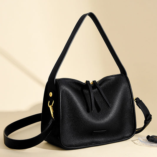 Women's Pillow Leather Pattern Underarm Genuine High Shoulder Bags