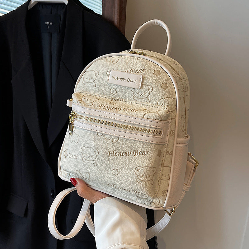 Graceful Cute Bear Printed Trendy Fashion Backpacks