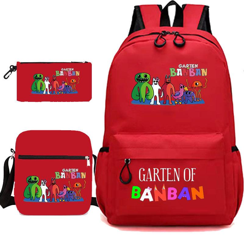 Elegant Unique Garden Game Pencil Three-piece Elementary School Students' Schoolbags