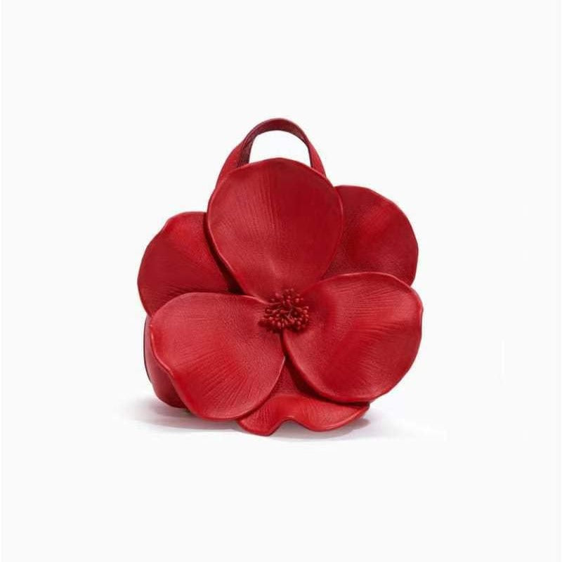 Women's French Style Petal Flower Trendy Chain Bags