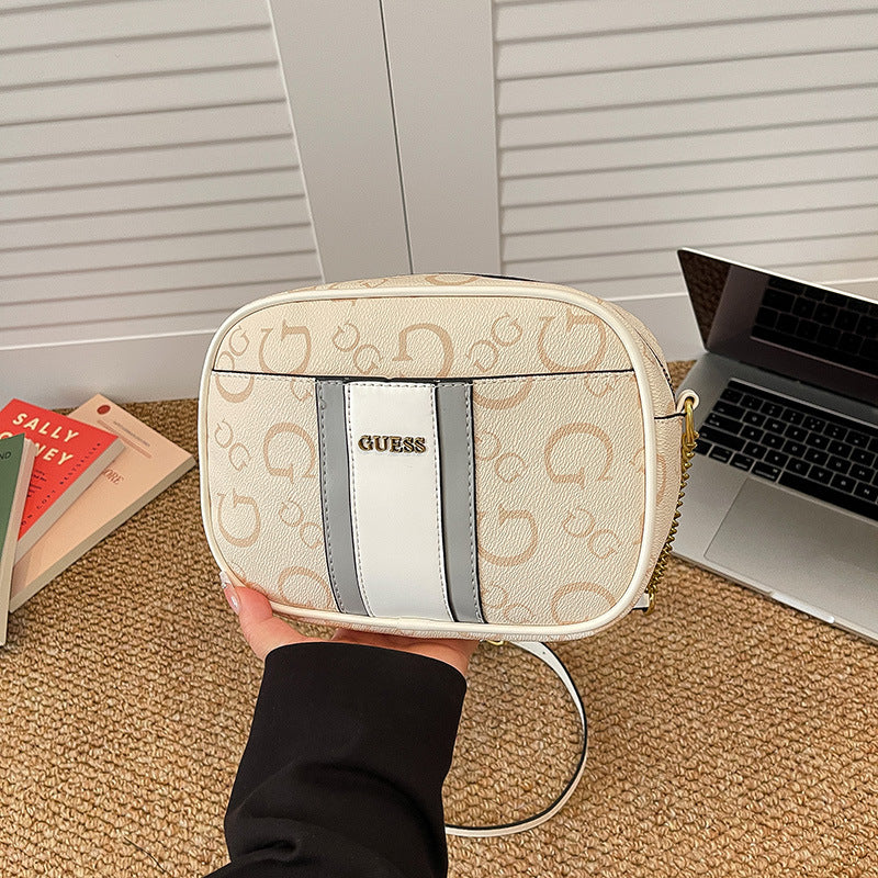 Women's Spring Western Style High Textured Trend Chain Small Square Bags
