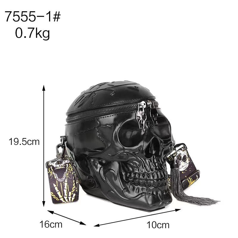 Skull Style Personalized Halloween High Texture Men's Shoulder Bags