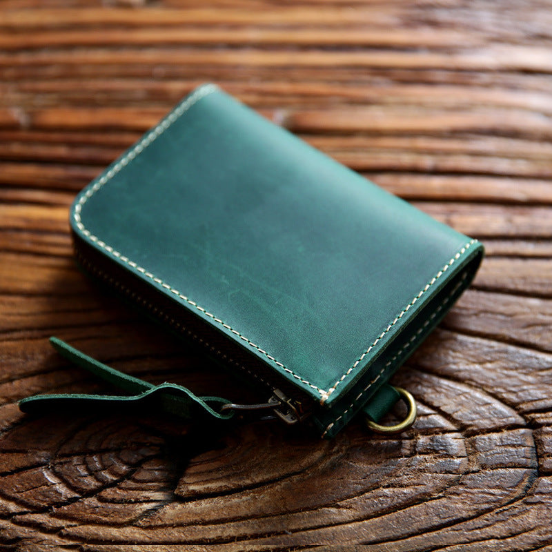 Men's Retro First Layer Cowhide Crazy Horse Leather Men's Wallets