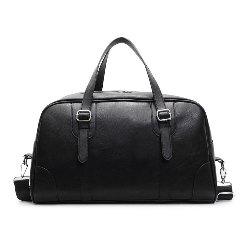 Women's Advanced Texture Korean Retro Black One Travel Bags