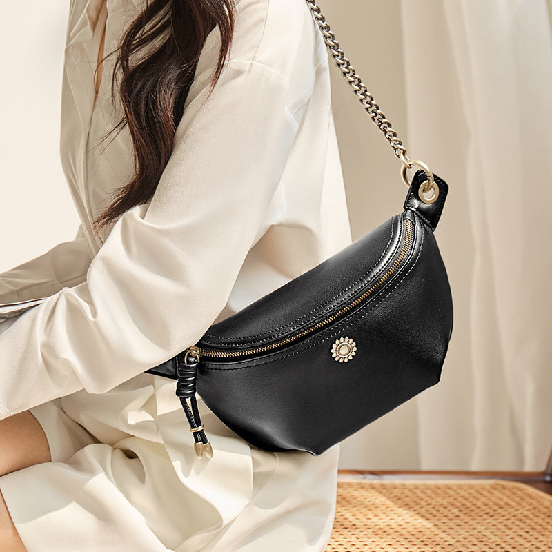 Women's Fu Man Fashion Trendy Saddle Genuine Waist Packs