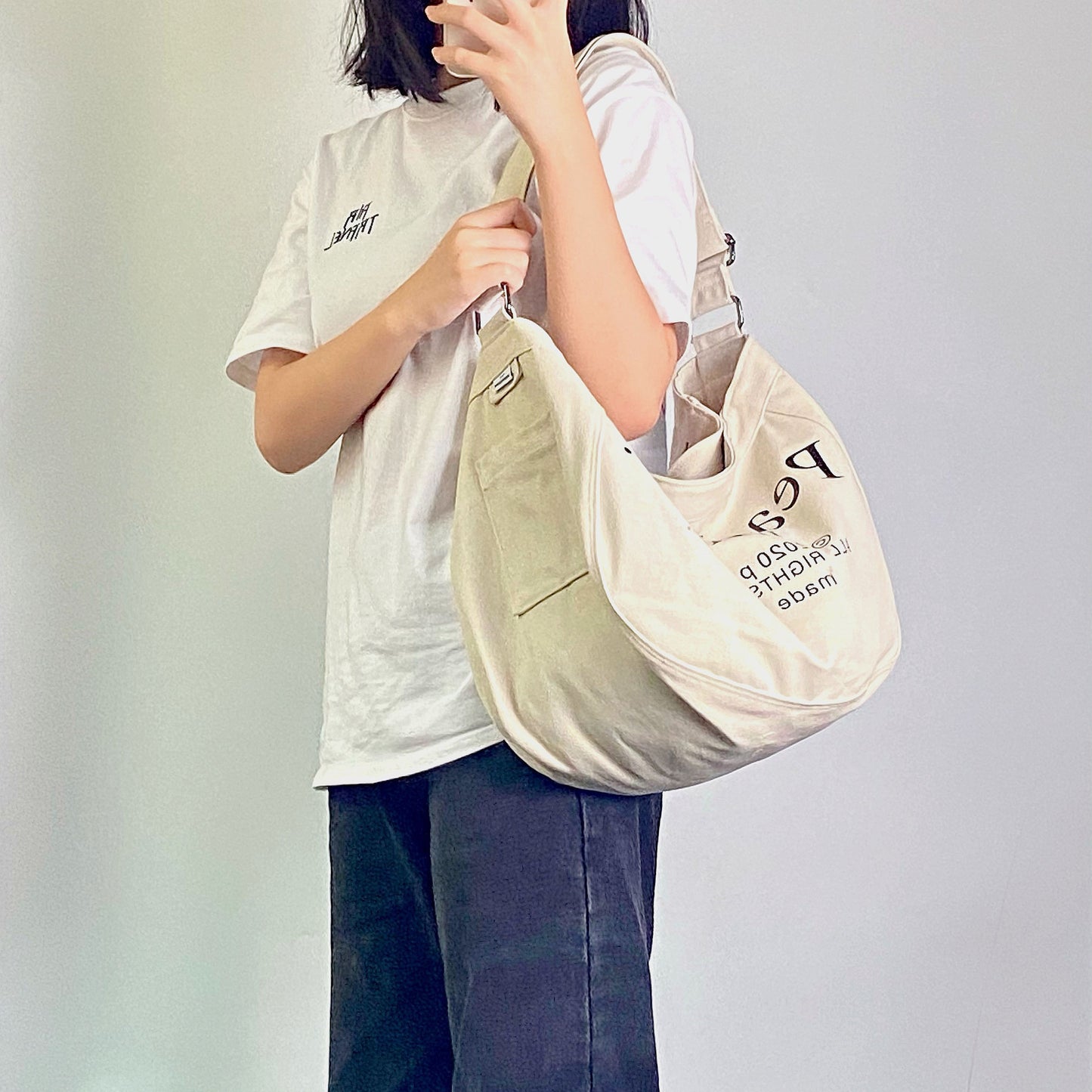 Leather Ltd. Canvas Korean Style Trend Crossbody Bags