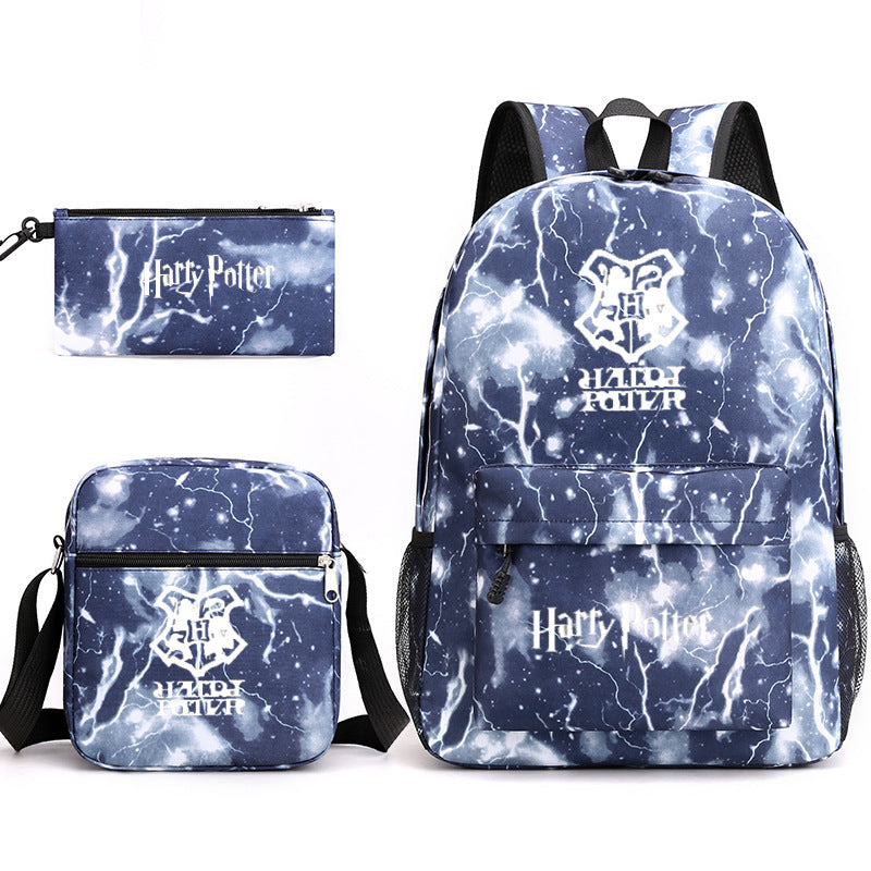 Graceful Harry Potter Pattern Pencil Three-piece Backpacks