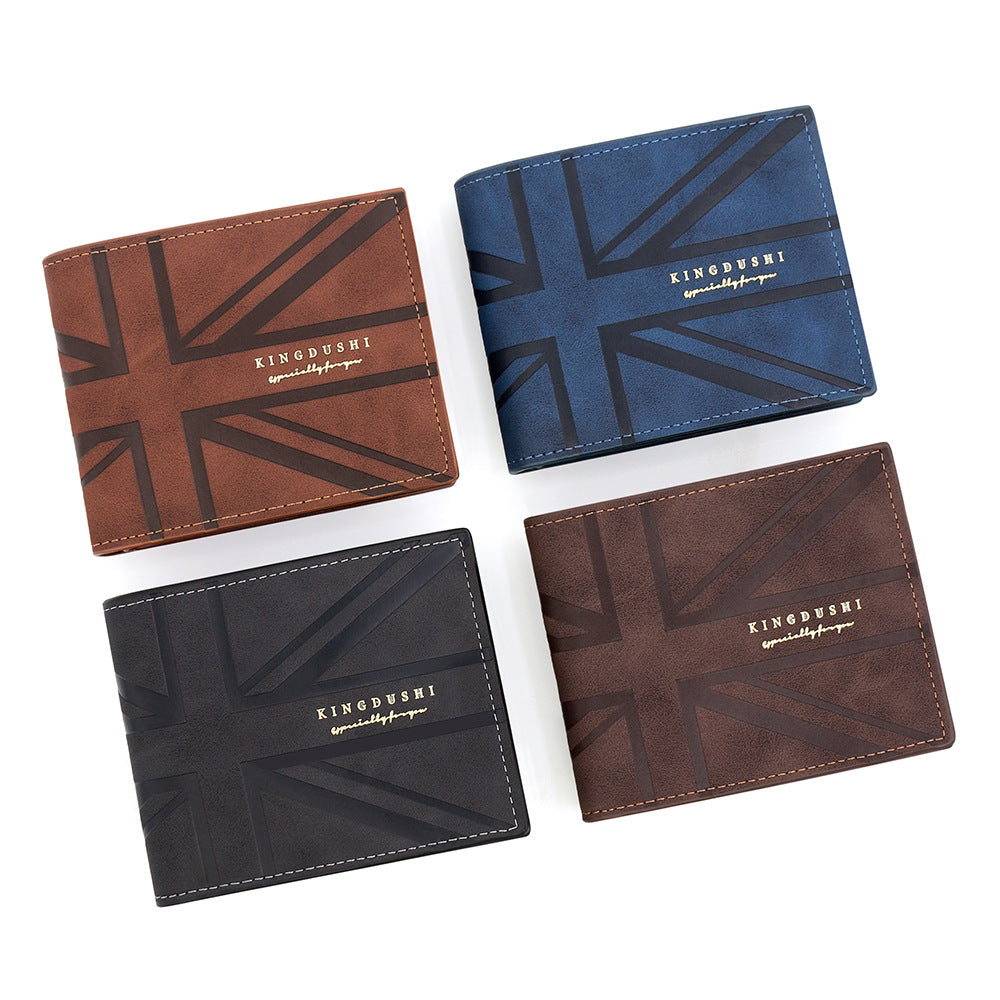 Men's Fashion Short Zipper Thin Multiple Slots Large Capacity Horizontal Business Men's Wallet