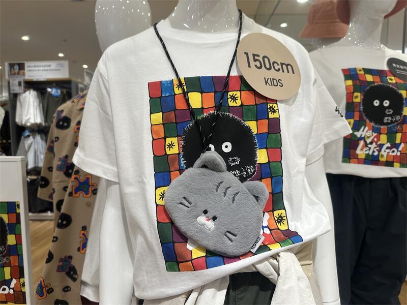 Cartoon Cat Expression Earphone Gifts For Women's Messenger Bag
