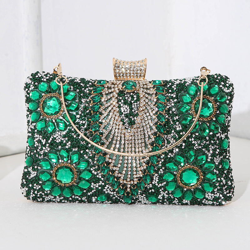 Versatile Women's Diamond Banquet Dress Portable Evening Bags