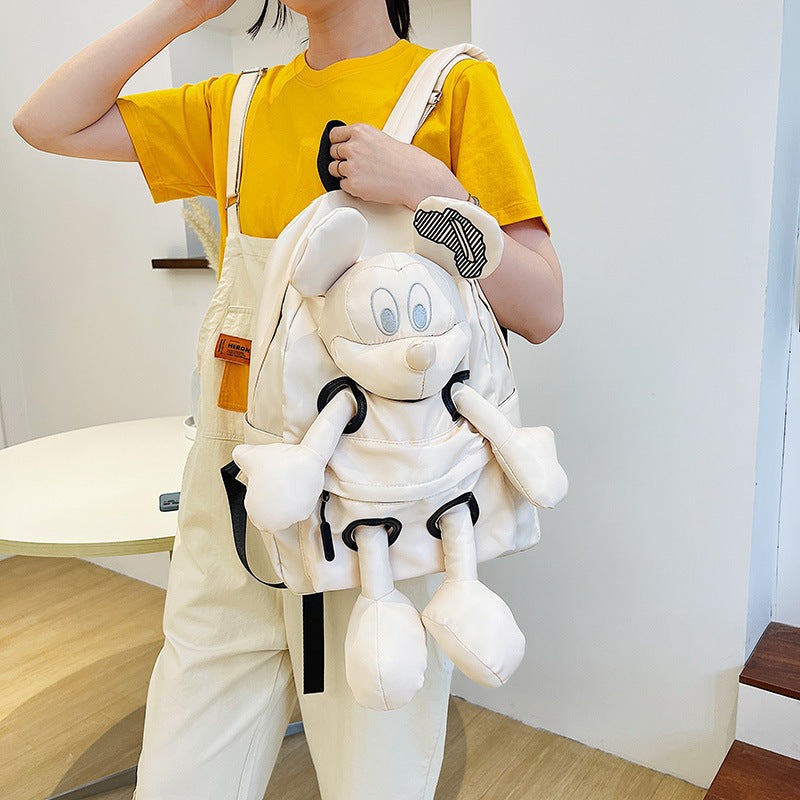Mickey Vertical Shoulders Female Convenient Large Middle School Students' Schoolbags