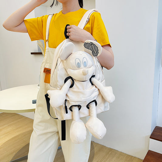 Mickey Vertical Shoulders Female Convenient Large Middle School Students' Schoolbags