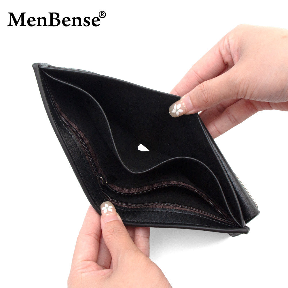Men's Short Multiple Slots Large Capacity Flip-up Hinge Men's Wallet