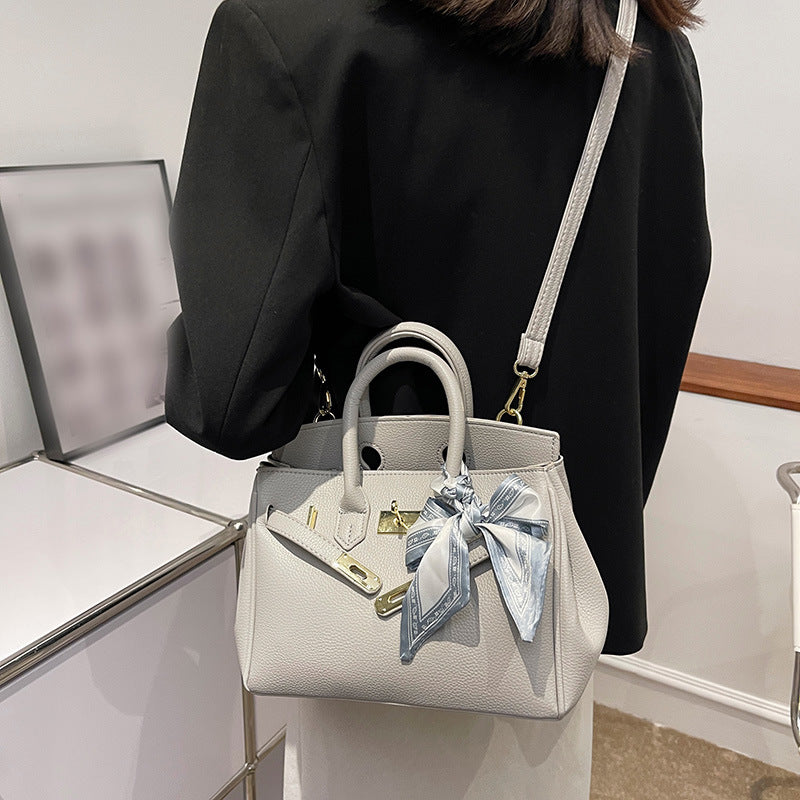 Women's Advanced Texture Fashion Commuter Kelly Bow Tote Bags