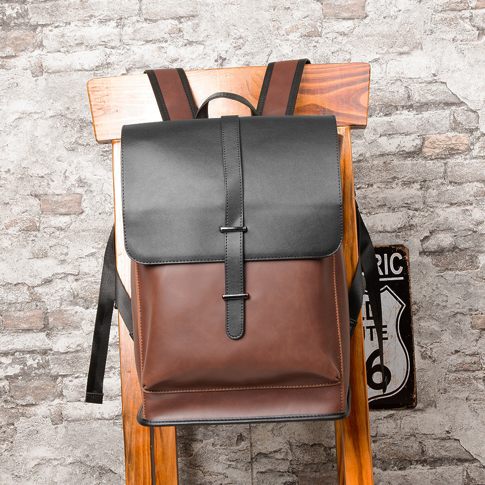 Men's Korean Large Capacity Trendy Plaid Batch Backpacks