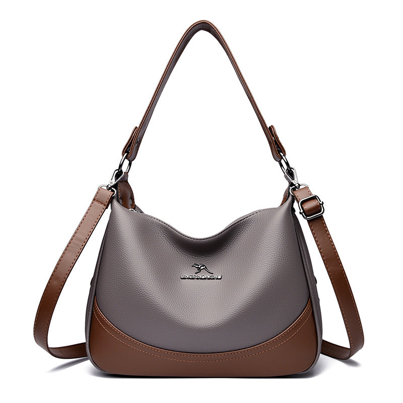 Female Lady Fashion Large Capacity Mom Contrasting Color Bags