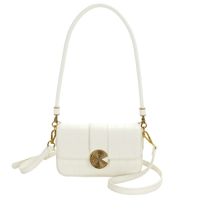 Women's High-grade Niche Underarm Retro Crocodile Pattern Shoulder Bags