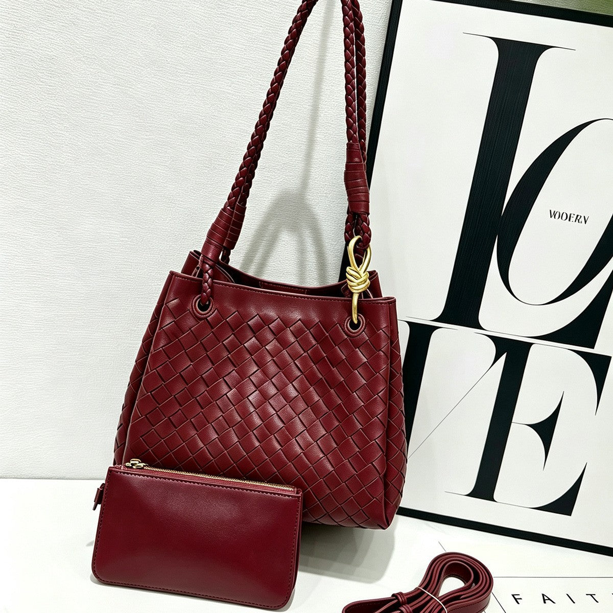 Hand-woven Portable Vegetable Basket Premium Design Shoulder Bags