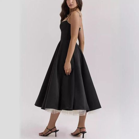 Women's Sexy Brace Sleeveless Dress Pettiskirt Maxi Dresses
