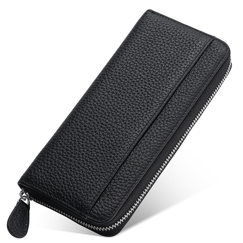 Women's & Men's & Genuine Leather Credit Long Clutch Purses