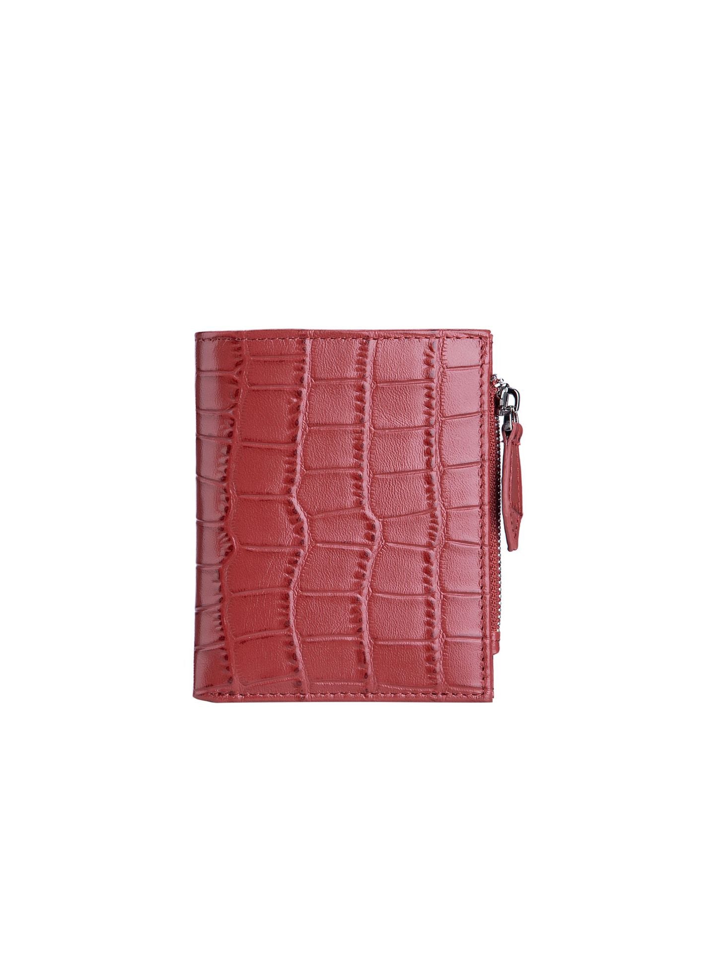 Genuine Leather Fashion Crocodile Pattern Short Ladies Wallets
