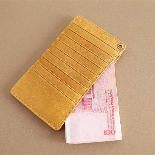 Men's Short Handmade Genuine Leather Bank Simple Card Holder