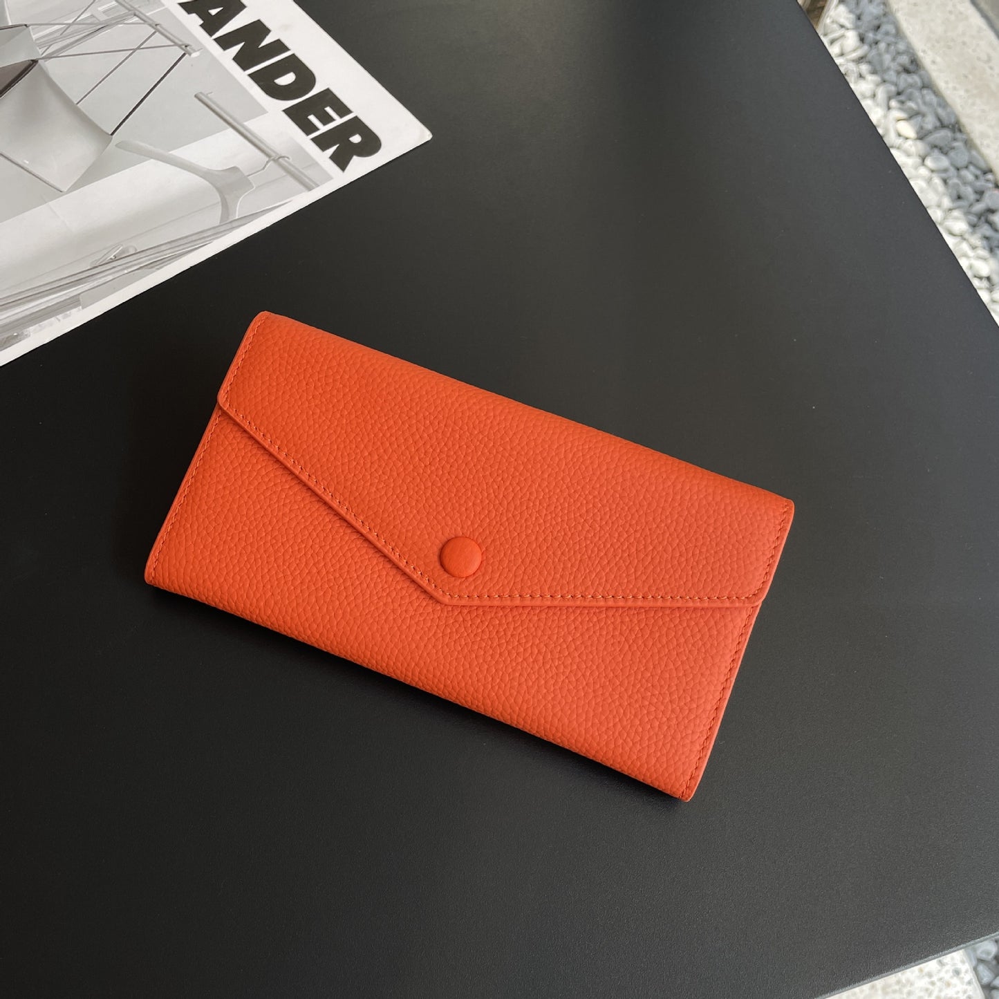 Women's Cowhide Long Large Capacity Genuine Leather Ladies Wallets