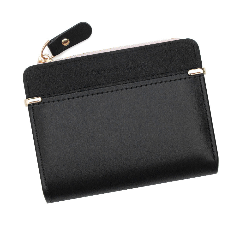 Women's Short Fashion Zipper Korean Simple Multi Ladies Wallet