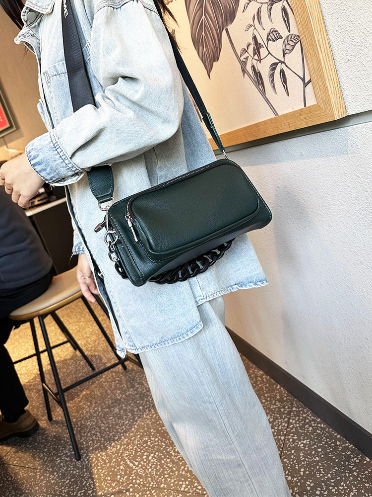 Women's High-grade Fashion Soft Leather Niche Pouch Shoulder Bags