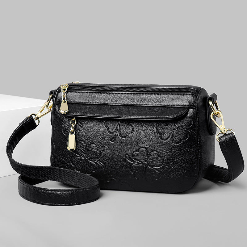 Women's Korean Style Fashion Mom Texture Soft Shoulder Bags