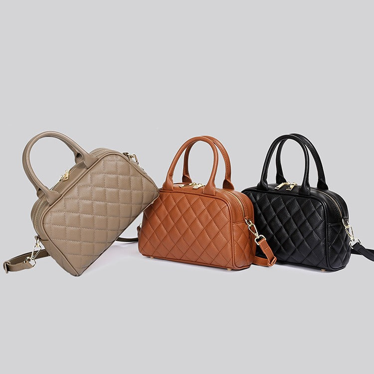 Classic Style Diamond Quilted Trendy Pillow Solid Crossbody Bags