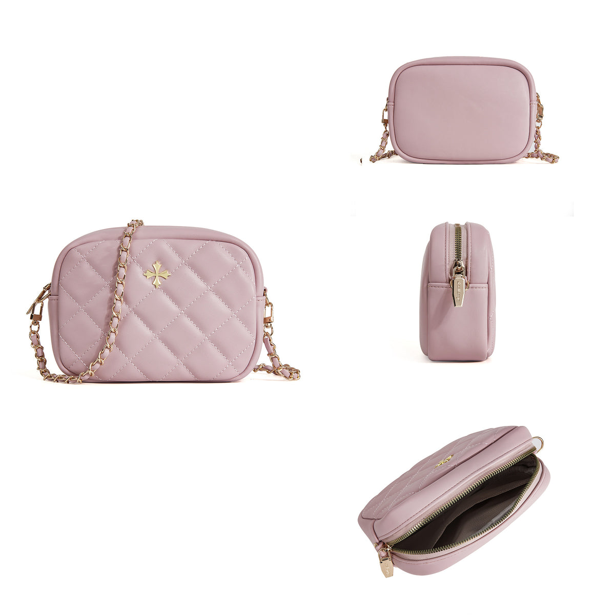 Lady's Fashion Quilted Rhombus Plaid Large Shoulder Bags
