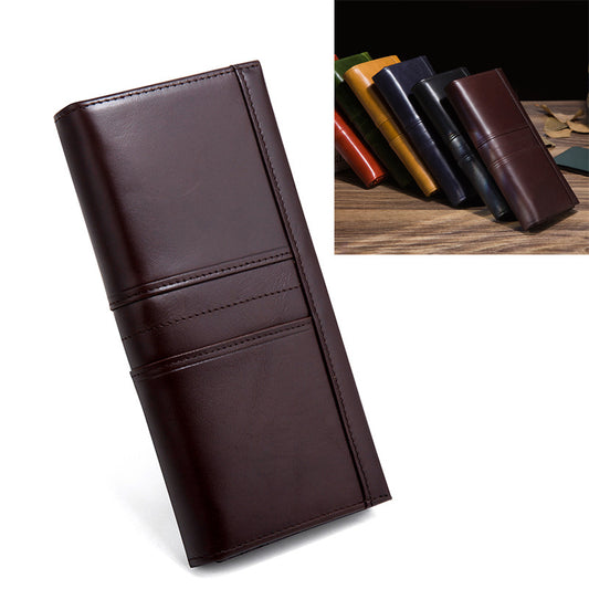 Women's The Suit First Layer Long Cowhide Ladies Wallets