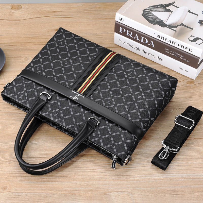 Men's Leather Business Large Capacity Brief Men's Briefcases