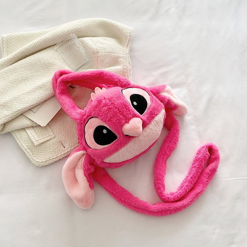 High Plush Cartoon Cute Toothless Big Head Women's Messenger Bag