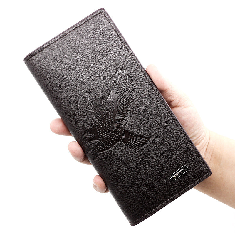 Men's Business Three Fold Long Suit Multiple Slots Men's Wallet