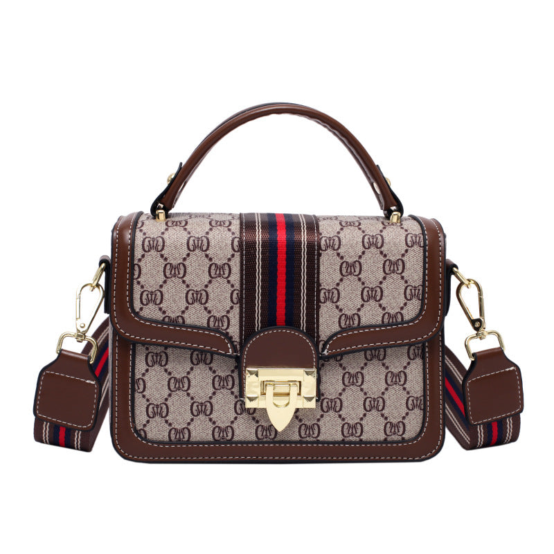 Women's Fashion Retro Printed Western Style Broadband Small Square Bags