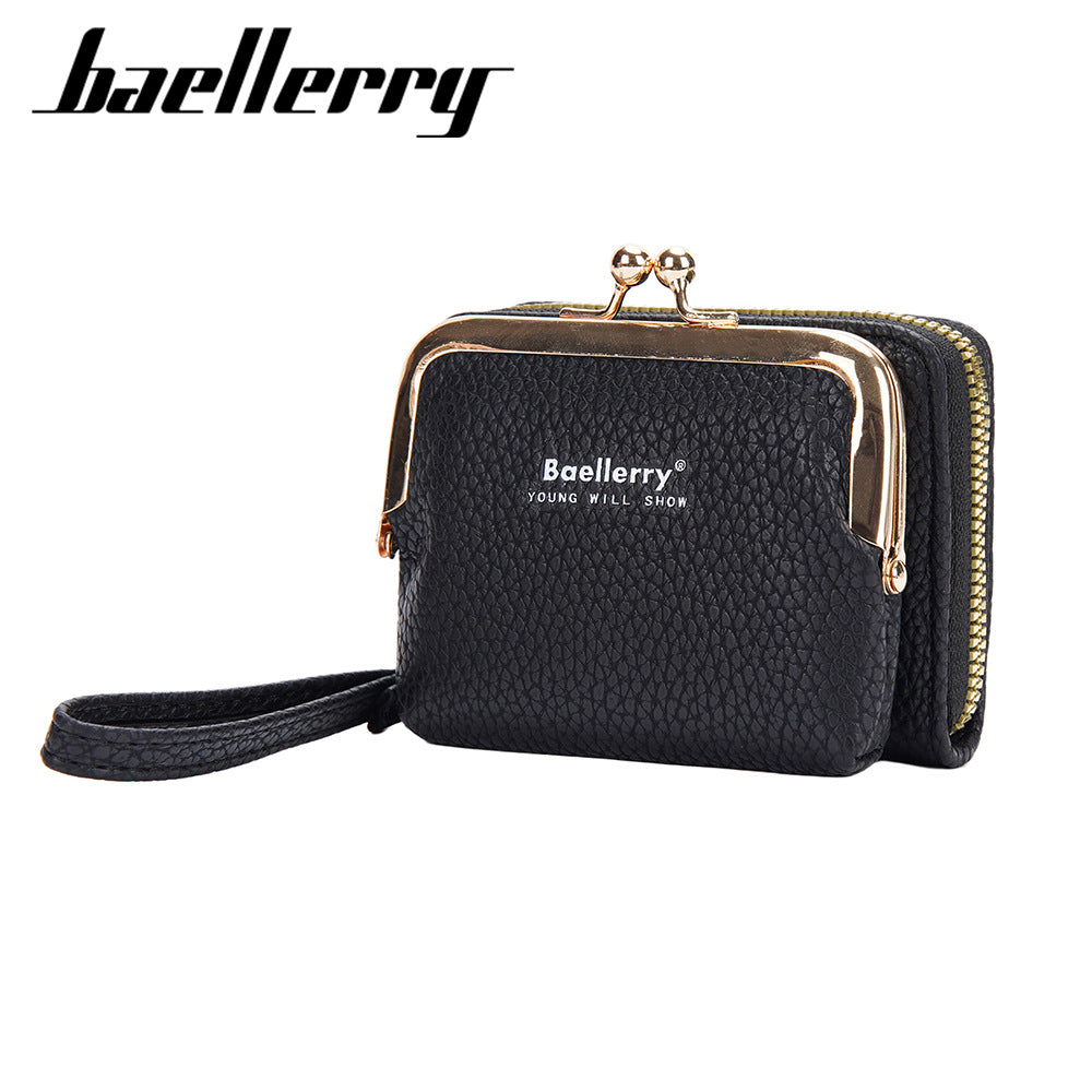 Women's Portable Zipper Expanding Mini Mouth Ladies Wallet