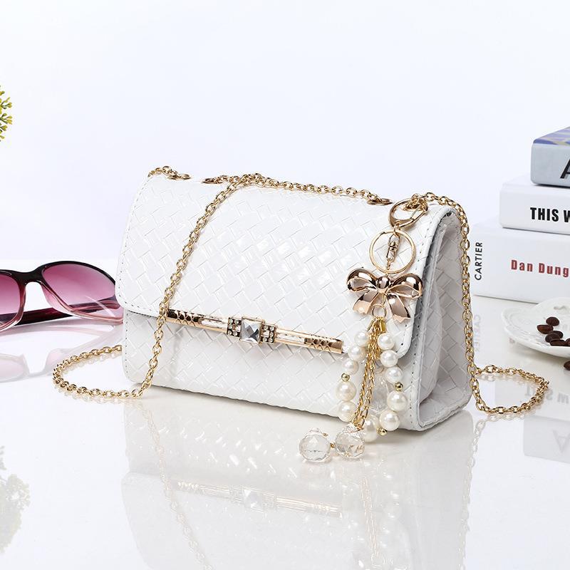 Women's Woven Simple Mini Versatile Chain Mobile Bags