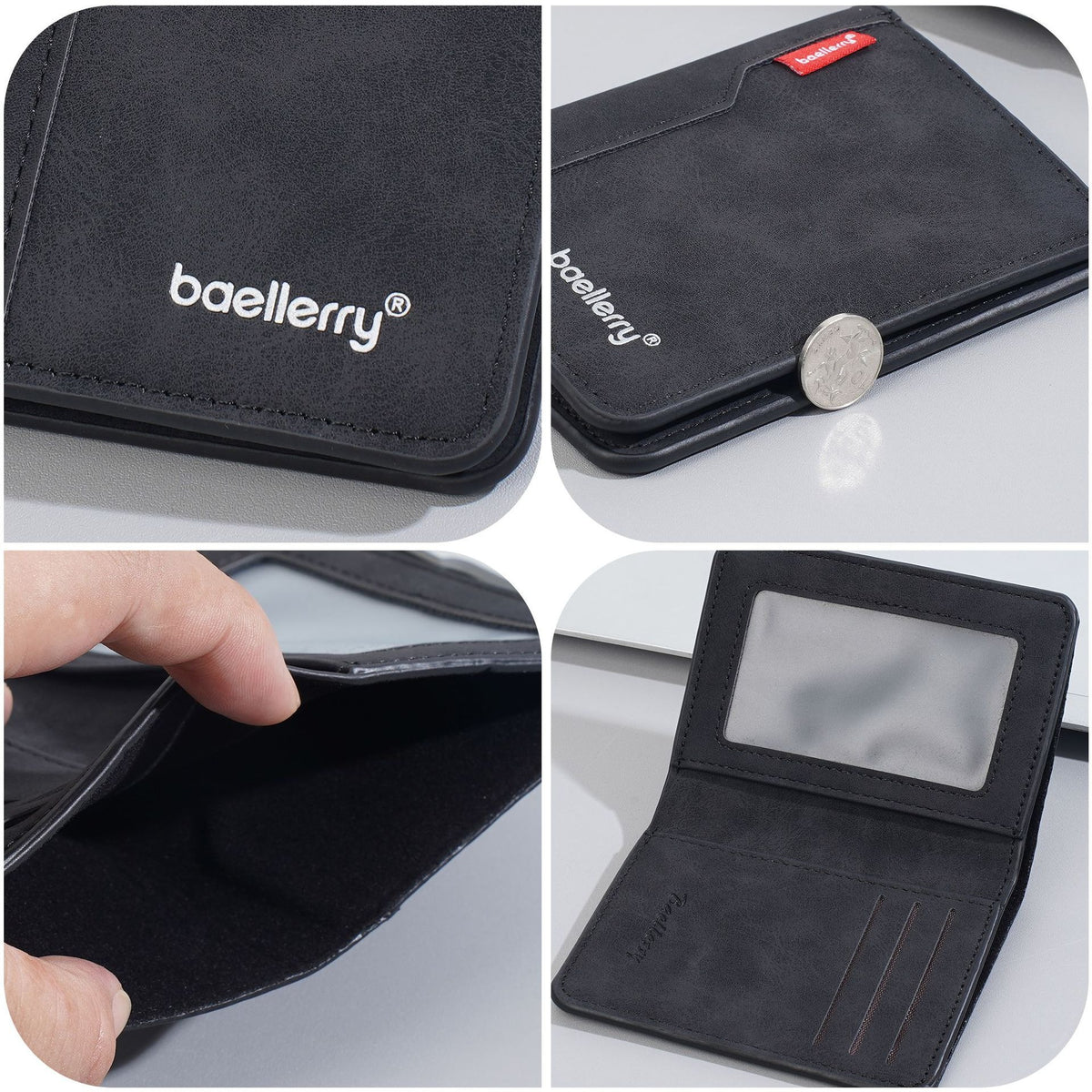 Men's High-grade Frosted Simple Vertical Certificate Card Holder