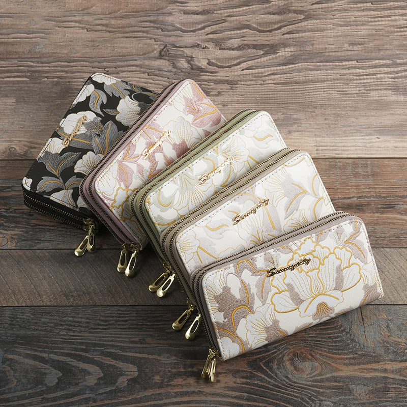 Women's Large Capacity Fresh Stylish Flower Printing Hardware Trendy Accessories
