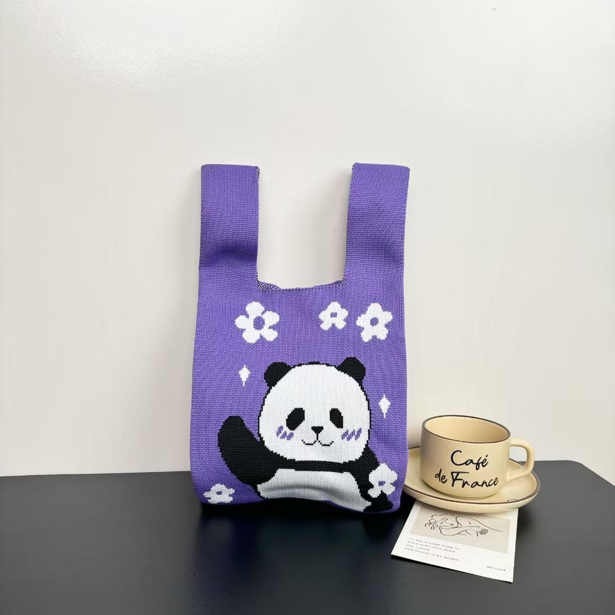 Women's Cute Panda Knitted Gift Niche High-grade Women's Handbag