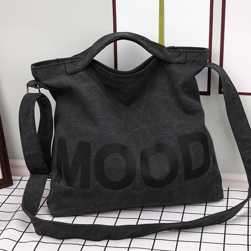 Women's & Men's Canvas Large Capacity Korean Style Tuition Bags