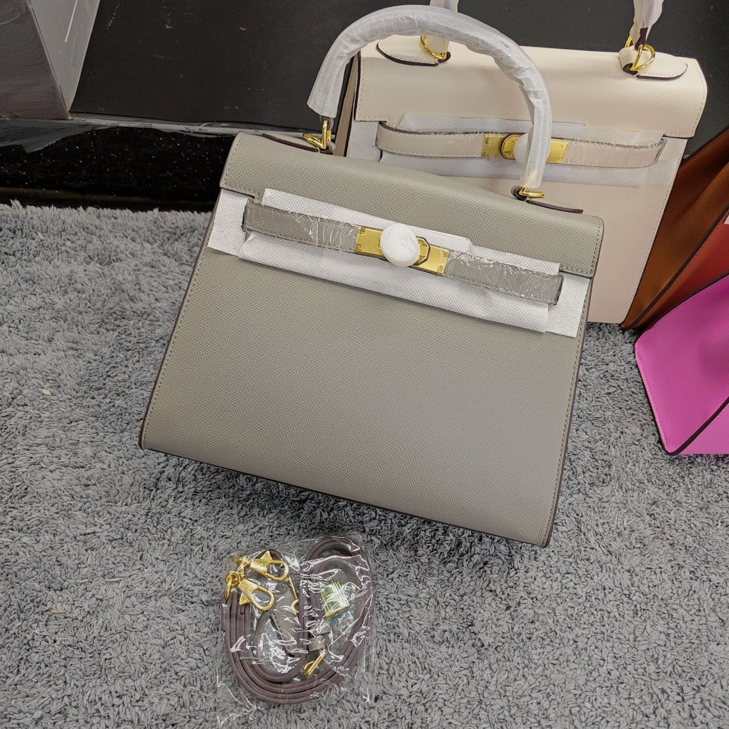 Layer Cowhide Kelly Large Capacity Female Fashion Handbags